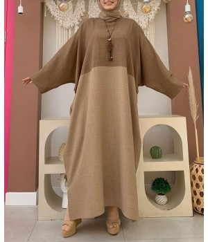 abaya moderne marron