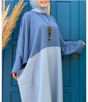 abaya ample bleu