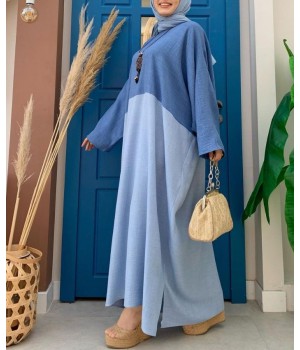 abaya femme bleu