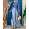 abaya femme bleu