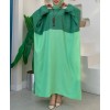 abaya femme ronde de couleur verte