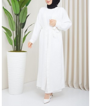kimono femme voilée blanc
