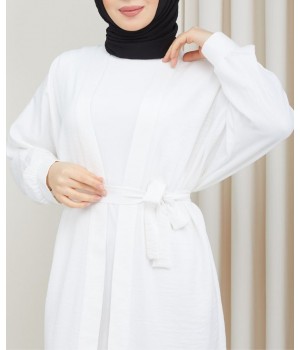 kimono femme musulmane blanc