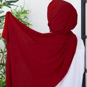 hijab soie de medine a enfiler rouge