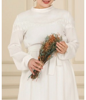 robe blanche hijab