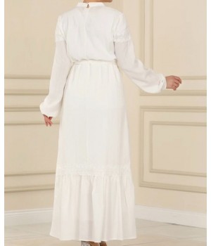 robe blanche pour femme voilée