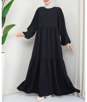 Robe Dima Noire - Robe Ample Longue