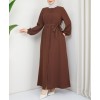 robe abaya de couleur marron