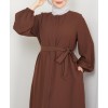 abaya simple pour femme de couleur marron