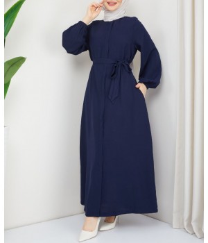 Abaya Naira Bleu Marine - Abaya Moderne