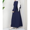 abaya moderne bleu marine