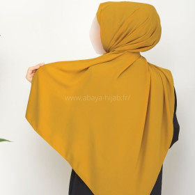 hijab soie de medine moutarde