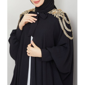 abaya noire femme élégante