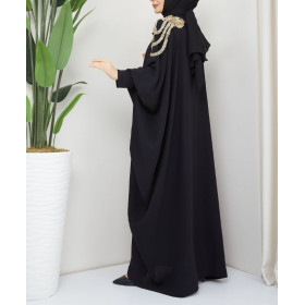 abaya noire femme élégante