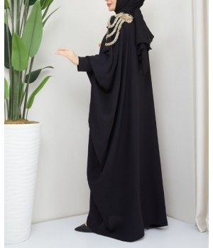 abaya noire femme élégante