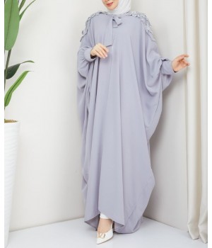 Abaya Balqis grise - Abaya Femme