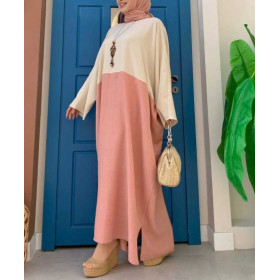 abaya grande taille rose