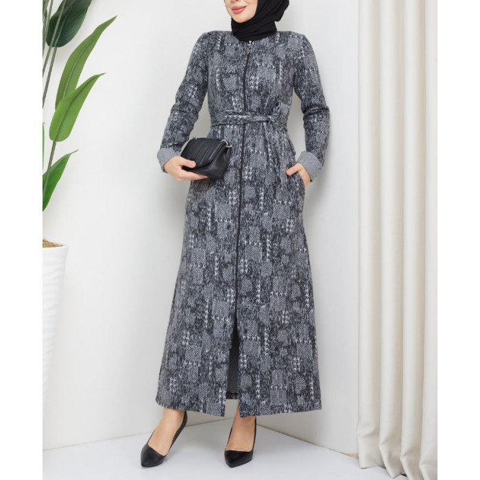 robe femme voilée hiver couleur gris