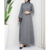 robe hijab hiver couleur gris