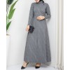 robe longue hiver femme musulmane couleur gris