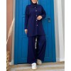 ensemble femme hijab de couleur bleu marine