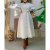 manteau turc pour femme voilée couleur blanc