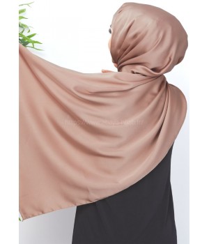 Hijab Satiné Champagne - Voile, Foulard ou Chale effet satin - Hijab Sedef