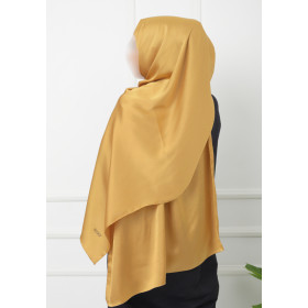 Hijab Satiné Doré - Voile, Foulard ou Chale effet satin - Hijab Sedef