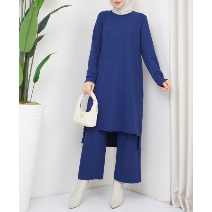 ensemble femme voilée moderne bleu marine