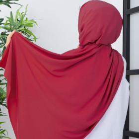 hijab soie de medine à enfiler framboise