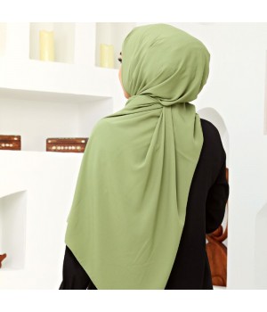 Hijab à enfiler soie de medine vert clair - Hijab à nouer - Sedef
