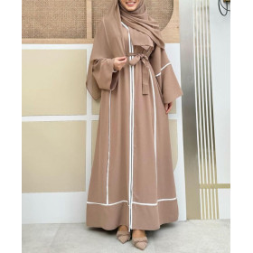 abaya moderne beige