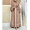 abaya moderne beige