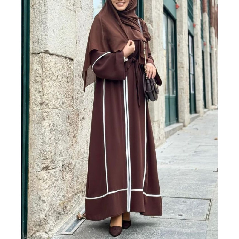 Robe Abaya Style Moderne et Élégant - Abaya Zippée pour Allaitement