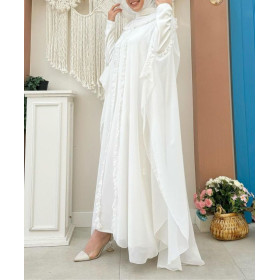 abaya blanche de fêtes