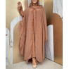 abaya de soirée couleur nude