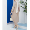 ensemble hijab chic et moderne de couleur beige