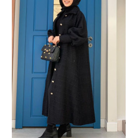 manteau femme turc noir