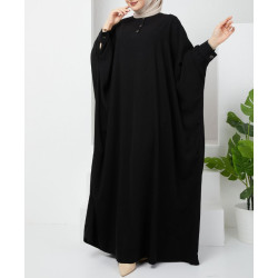 Abaya Noire Elsa - Abaya Papillon Noire