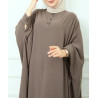 robe abaya de couleur taupe