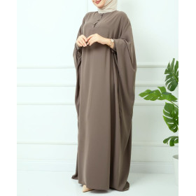 abaya chic de couleur taupe