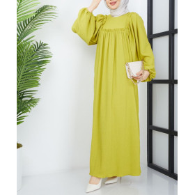 robe femme hijab couleur vert anis