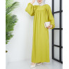 robe femme hijab couleur vert anis