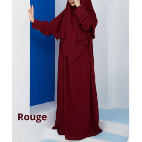 abaya khimar rouge