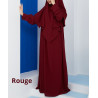 abaya khimar rouge