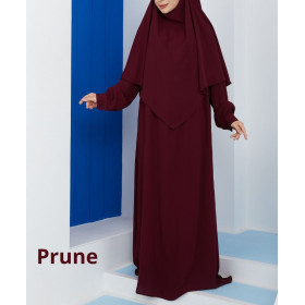abaya khimar assorti couleur prune