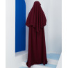 ensemble abaya khimar couleur prune
