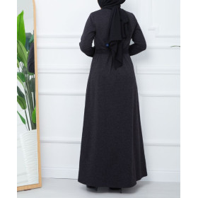 robe longue turque de couleur noire