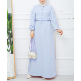 Robe hijab de couleur bleu ciel