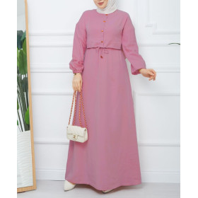 robe femme voilée couleur framboise